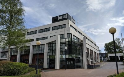 Modern office building with geometric façade and glass frontage in Reading, featured in Architecture Magazine
