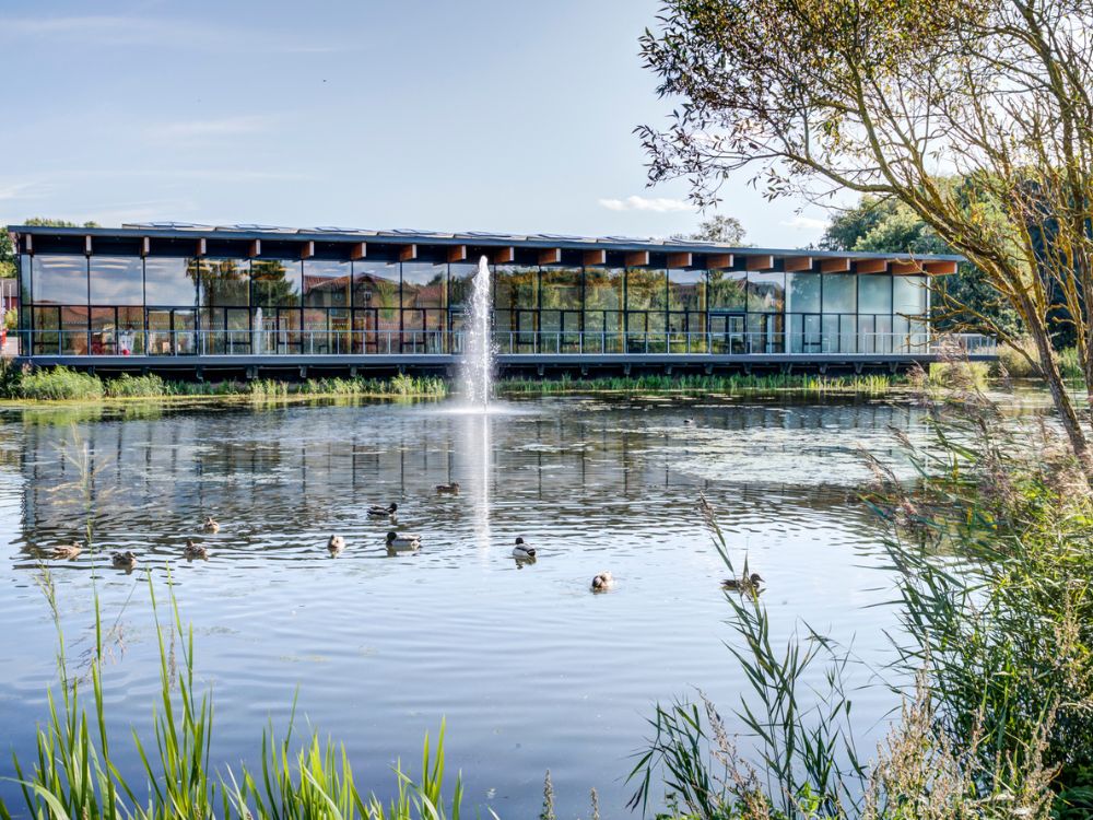 lake view of warwick university by the built environment network