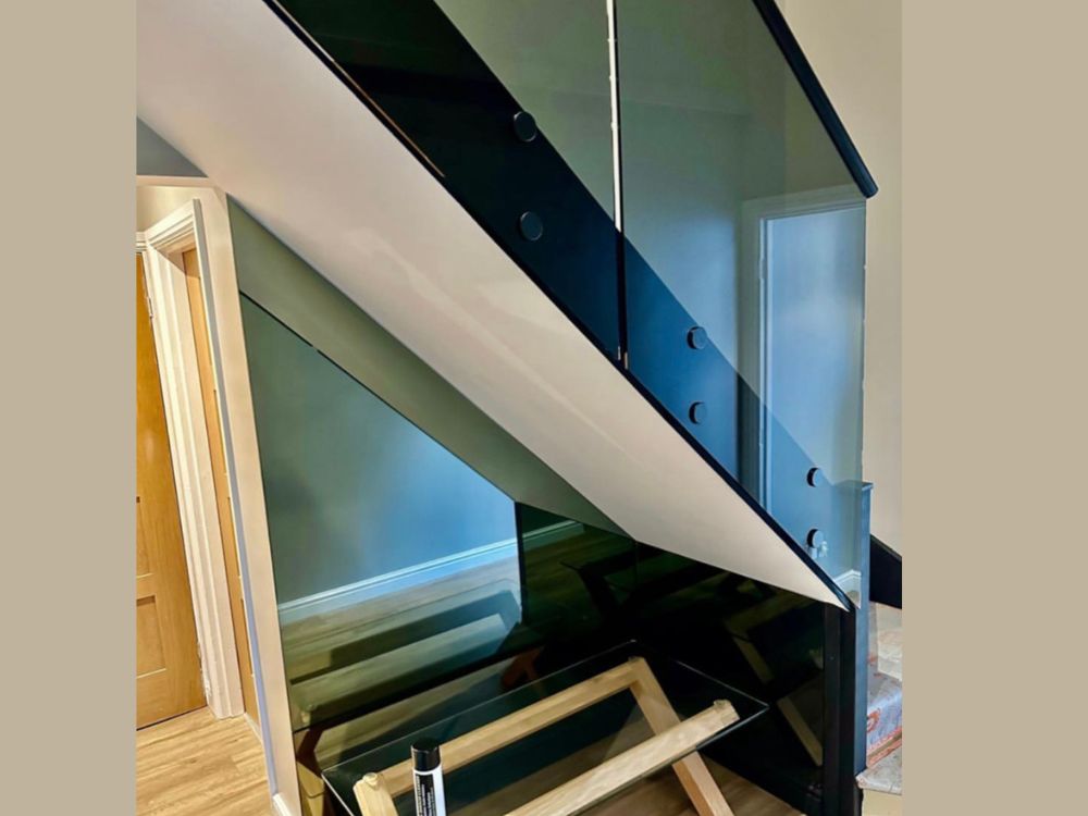 glass staircase