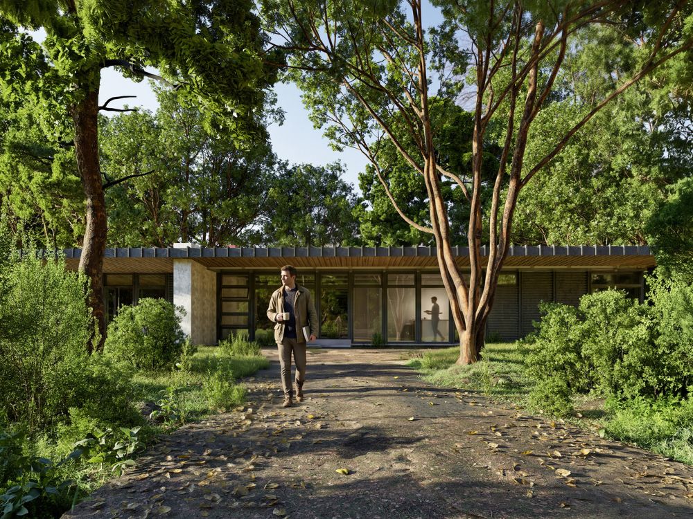 outdoor forest retreat as featured in the built environment network