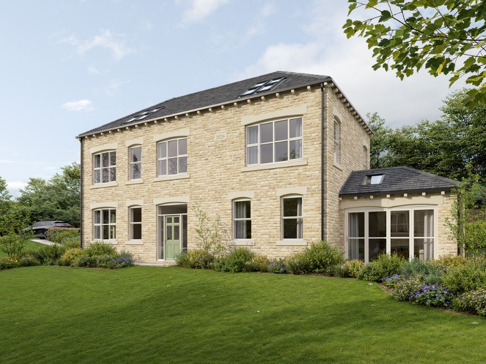 right side rear cgi view of new build