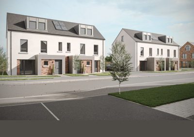 render of semi detached homes for the built environment