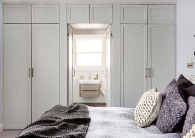 bedroom with en-suite in the background