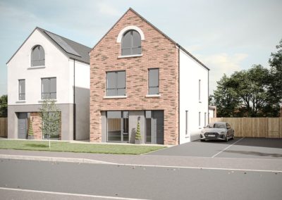 render of brick detached home for the built environment