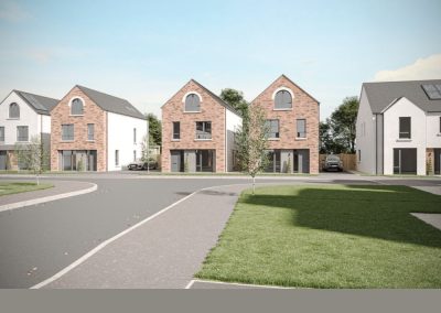 render of 2 detached homes for the built environment