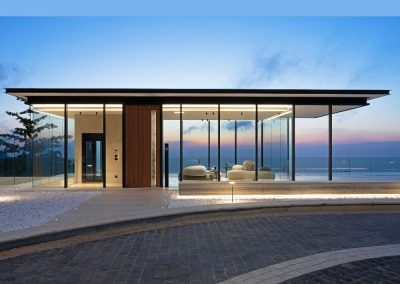 dusk side image of lebanon villa for the built environment