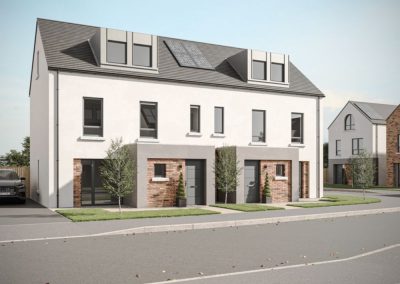 render of semi detached homes for the built environment